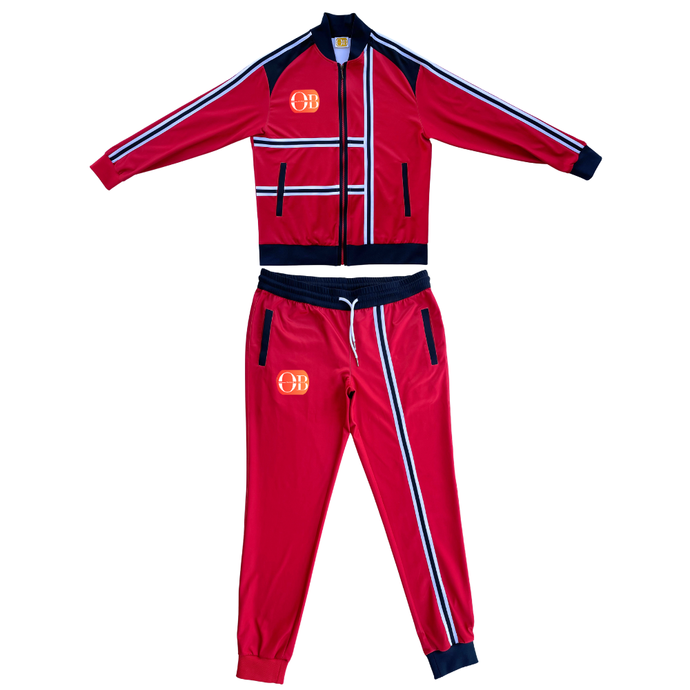 OpenlyBold "Influential" Tracksuit set: RUBY RED